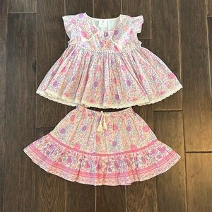 Spell and the Little Gypsies shirt and skirt size 6T